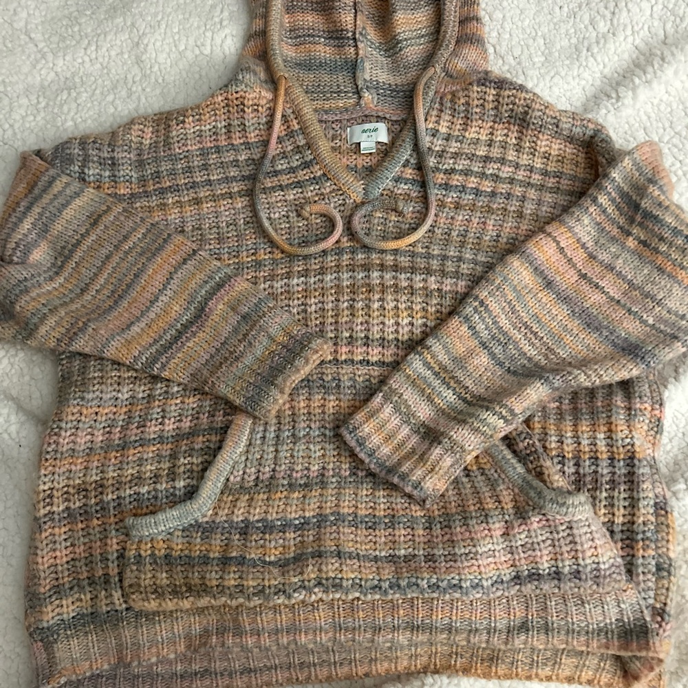 Aerie pastel marl knit poncho oversized